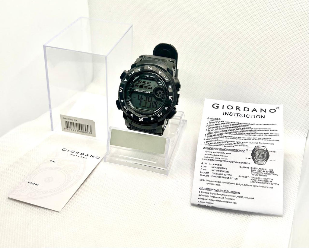 Giordano Digital Men’s Watch (Full Black)