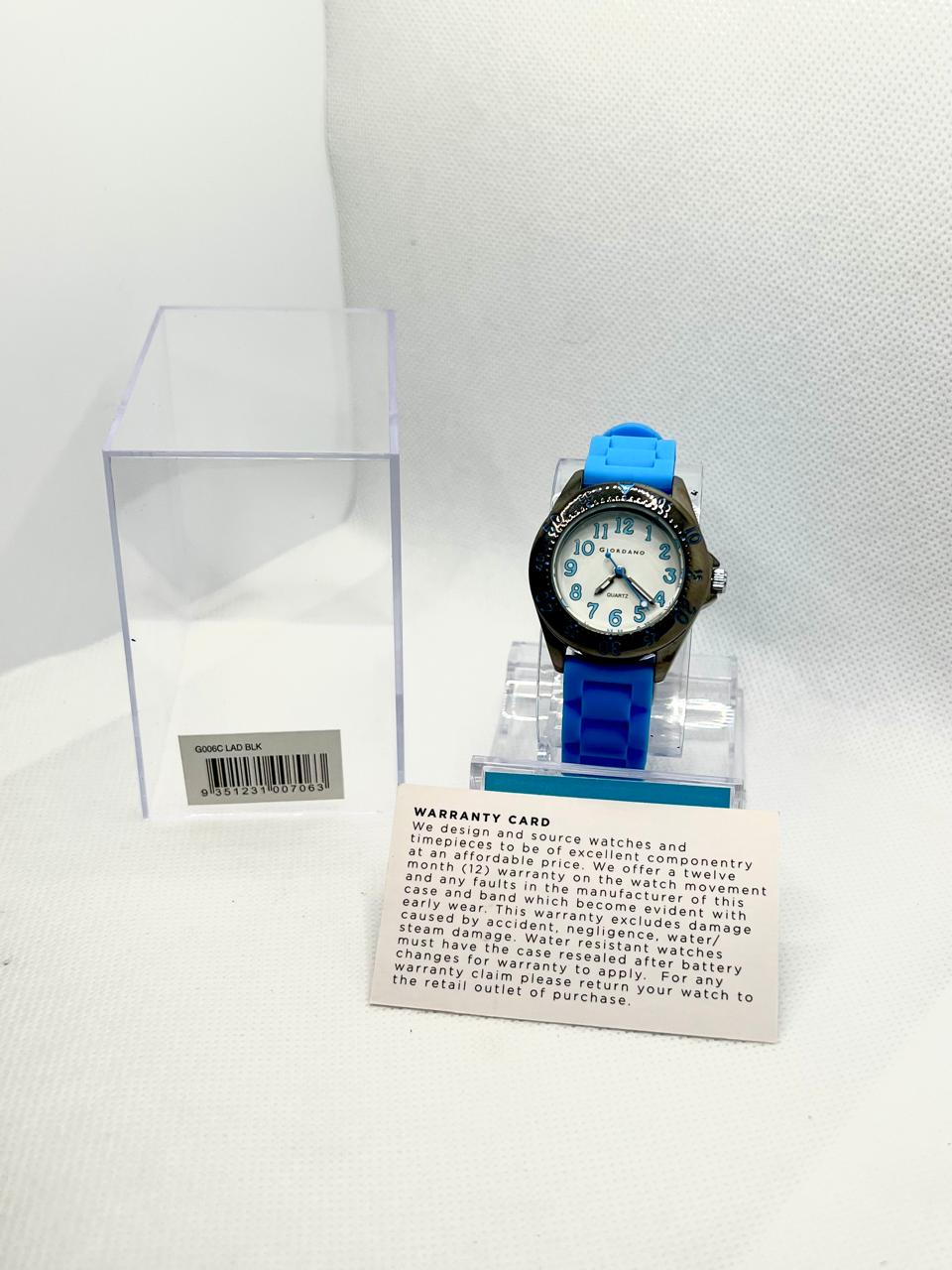 Giordano Kids Watch Blue Silicone Strap - For Boys