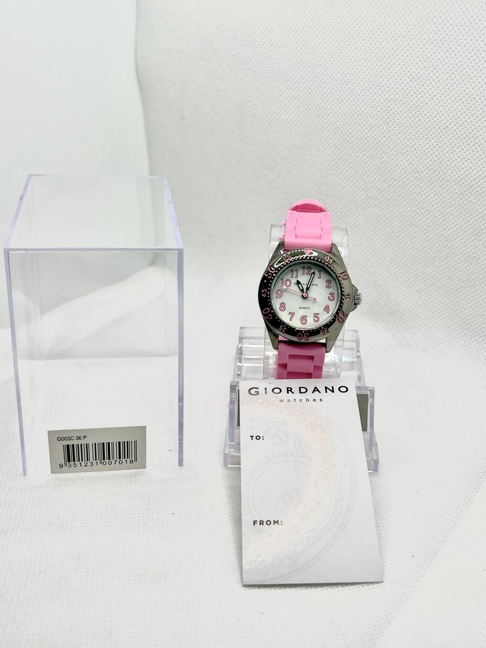 Giordano Kids Watch Pink Silicone Strap