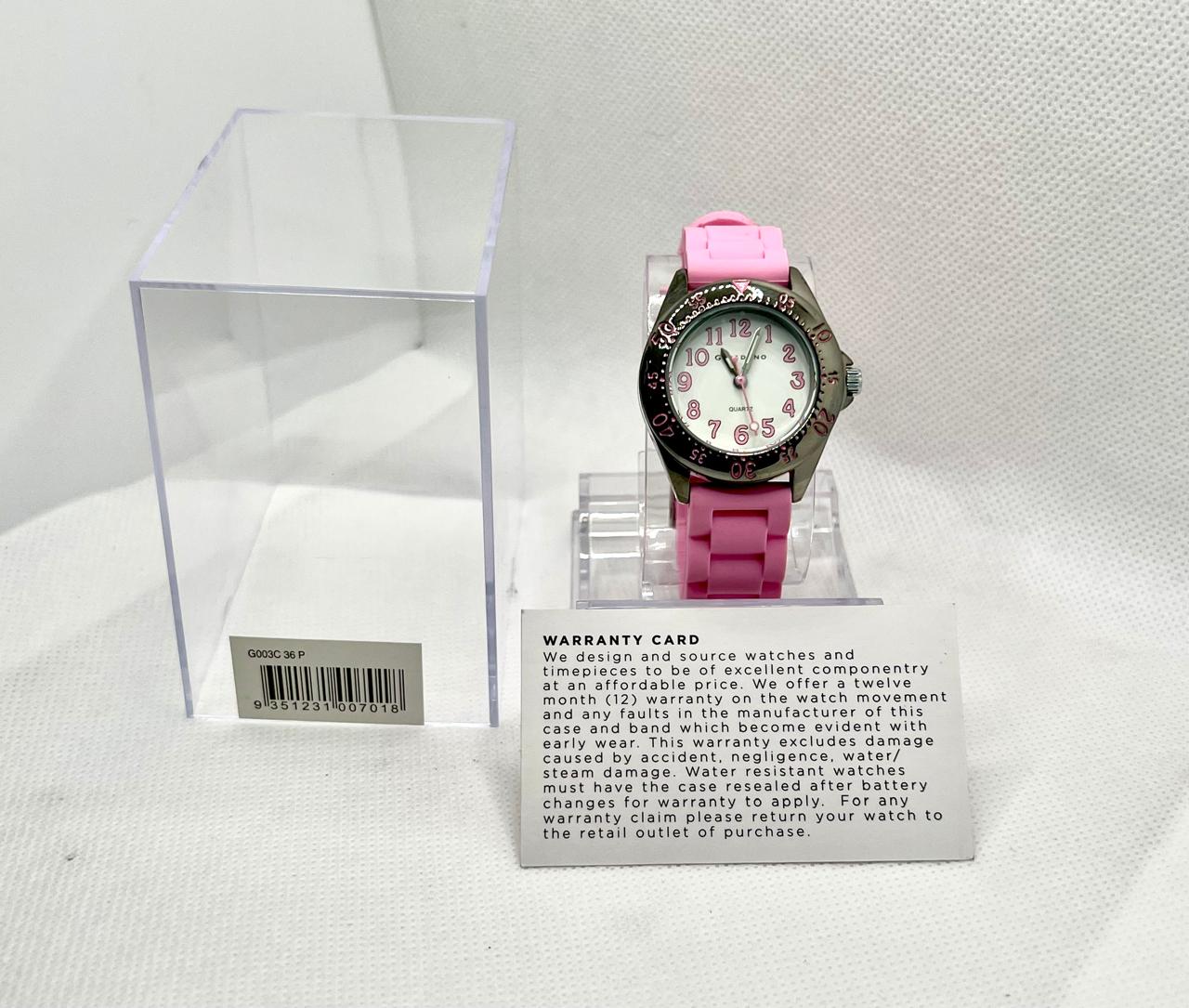 Giordano Kids Watch Pink Silicone Strap