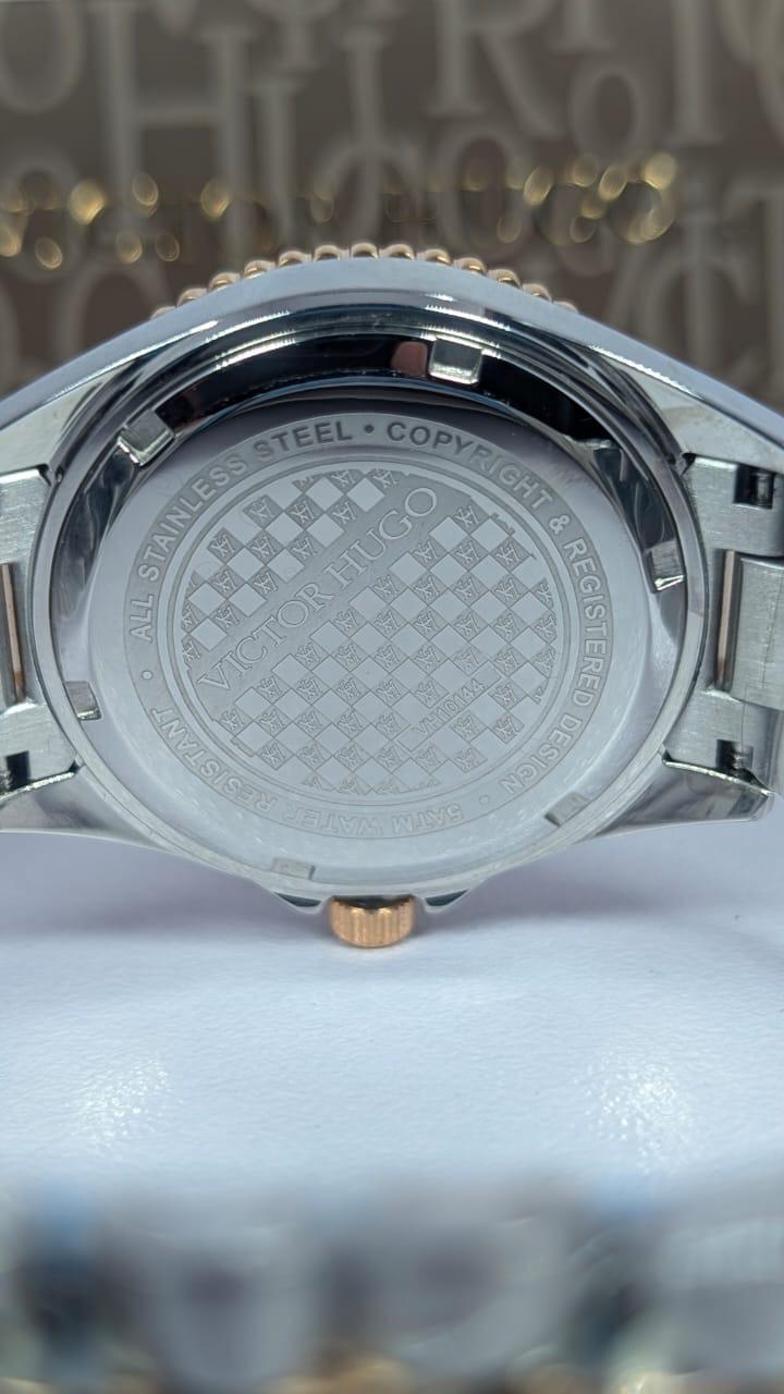 Two Tone Gold White Diamond Cut Dial 